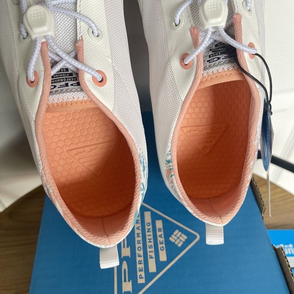 Columbia Women Water Boat Shoes Sneaker Size 10 White PFG Bonehead NEW - Picture 10 of 16